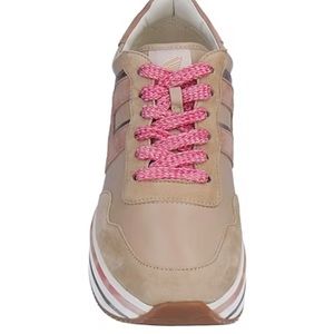 Hogan Sneakers Sand and Light Pink platform